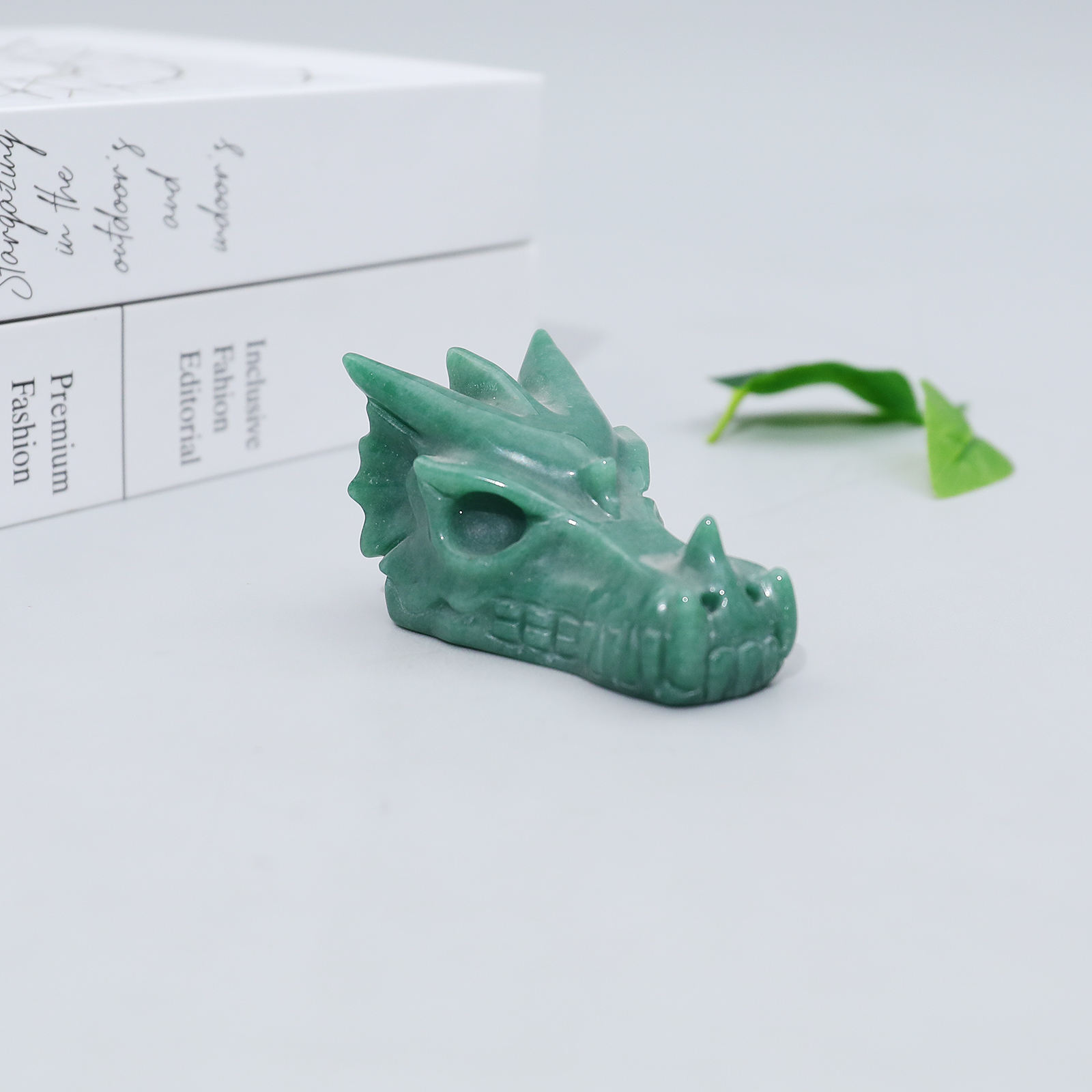 green chrysoprase dragon bone 6cm top view apple green