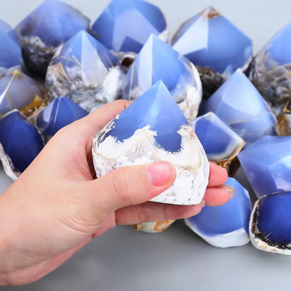 Blue Chalcedony Decor Stone Bulk